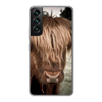 Produktbild von MuchoWow® Handyhülle Schutzhülle Hülle für Samsung Galaxy S22 Plus Schottischer Highlander - Baum - Gras Silikon Softcase Handy Hülle - Schutzabdeckung