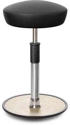 Produktbild von Sitz- Stehhocker Free Tall Hutsitz skai Kunstleder schwarz chrom /cremeweiß.