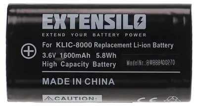 Produktbild von EXTENSILO Akku kompatibel mit Kodak EasyShare Z8612 IS, Z885 Kamera (1600 mAh, 3,6 V, Li-Ion)