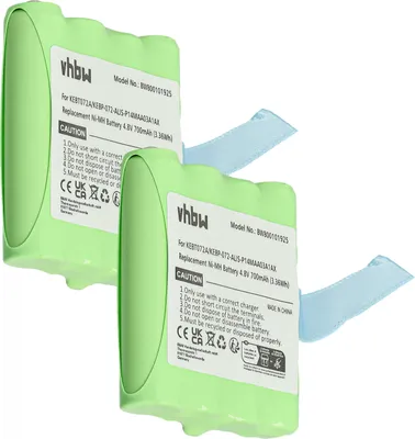 Produktbild von vhbw 2x Akku kompatibel mit Switel WTF735, WTF732 Funkgerät, Walkie Talkie (700 mAh, 4,8 V, NiMH)