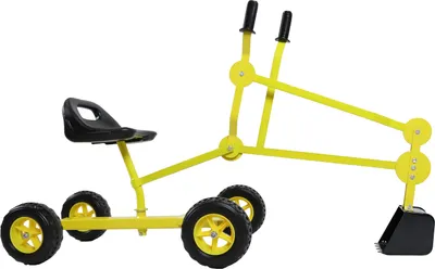 Produktbild von AXI Dean Bagger für den Sandkasten in gelb & schwarz | 4 Räder & mit 360° drehbarem Sitz | Spielzeug aus Metall für Kleinkinder