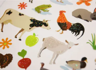 Image de Autocollant - Animaux de la ferme - Dorure