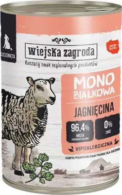Obrázok produktu pre WIEJSKA ZAGRODA Puppy Monoprotein Lamb - mokrá krmiva pre psov - 400g