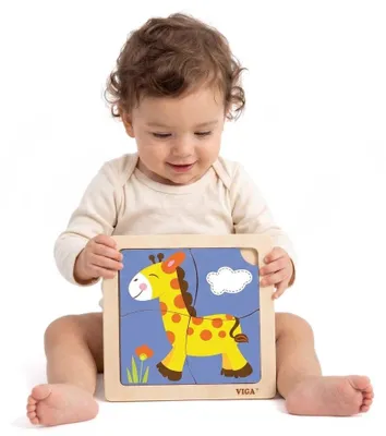 Immagine prodotto di Puzzle in legno "Giraffa" di Viga Handy