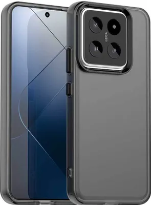 Immagine prodotto di Custodia per Xiaomi 14, sottile custodia semi-trasparente opaca antiurto per telefono Nero