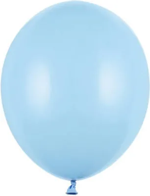 Produktbild von Pastellblaue Geburtstagsballons 12 cm, 100 Stück.