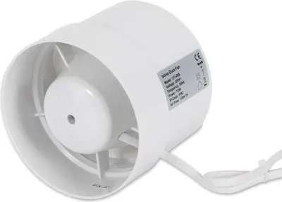 Produktbild von Rohrventilator mit Kugellager Einbauventilatoren Abluftventilator Badventilator Rohrlüfter Kanallüfter Runde Lüftung Ventilator 100mm