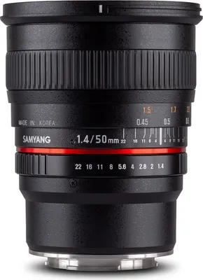 Produktbild von Samyang Objektiv MF 50mm F1.4 kompatibel mit Fuji X – Lichtstark, Vollformat & APS-C – weiches Bokeh & präzise Schärfe, manuelle Fokussierung, Blendenrastung – 45 cm Naheinstellgrenze