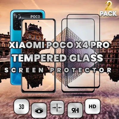 Obrázek produktu pro 2 balení Xiaomi POCO X4 PRO - Tvrzené sklo 9H - Vysoce kvalitní 3D ochrana displeje