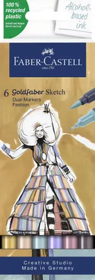 Produktbild von FABER-CASTELL Sketch Marker GOLDFABER 6er Etui Fashion