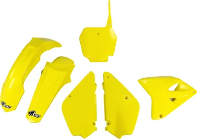 Immagine prodotto di Kit carenatura UFO PLAST, set di 6 pezzi in plastica per Suzuki RM L 85 cc, anni di produzione 2003-2023, colore: giallo chiaro OEM 01-26