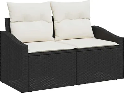 Immagine prodotto di vidaXL Divano da giardino con cuscini 123 x 62 x 69 cm in polyrattan