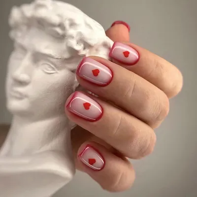 Produktbild von Valentinstag Nägel zum Aufkleben Rot Liebesherz Ballerina Acryl Full Cover 24 Stück