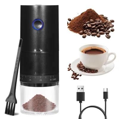 Elektrische Kaffeemühle, Kegelmahlwerk, 38 Stufen, USB-C, Keramik