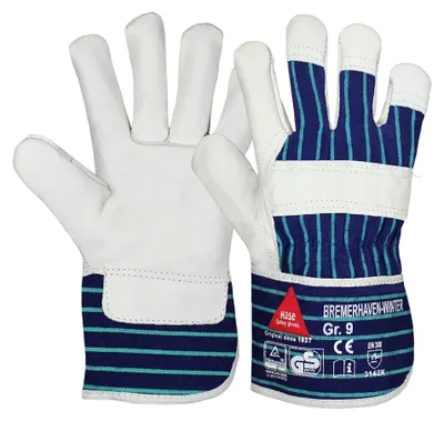 Produktbild von Winterhandschuhe Bremerhaven Gr.10 natur/blau EN 388 PSA II HASE