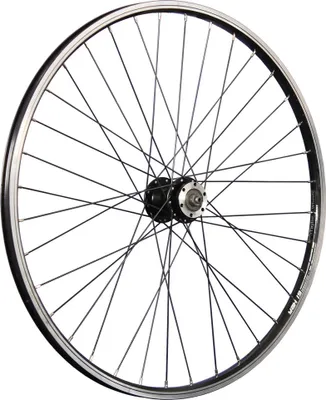 Produktbild von 26 Zoll Vorderrad Schürmann Hohlkammerfelge 6 Loch Disc schwarz