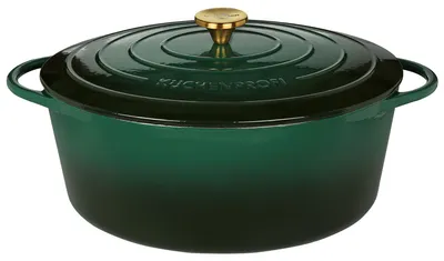 Immagine prodotto di KÜCHENPROFI Bratentopf oval, 35 cm racing green PROVENCE