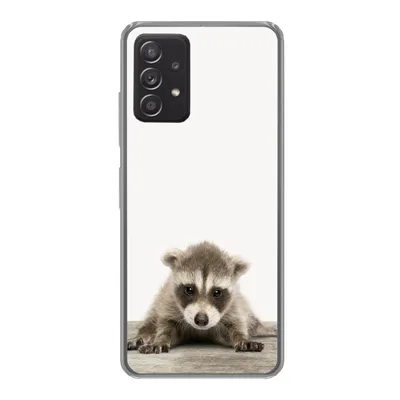 Produktbild von MuchoWow® Handyhülle Schutzhülle Hülle für Samsung Galaxy A33 5G Waschbär - Tiere - Jungen - Mädchen Silikon Softcase Handy Hülle - Kartenhalter