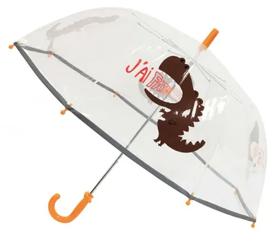 Produktbild von Transparenter Kinder-Dinosaurier-Schirm - 71 x 67 cm - Braun | by SMATI