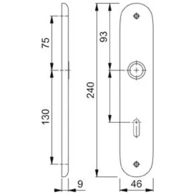 Obrázek produktu pro Hoppe Shield273P PAIR 18-RFL-R/L F1 PZ-72