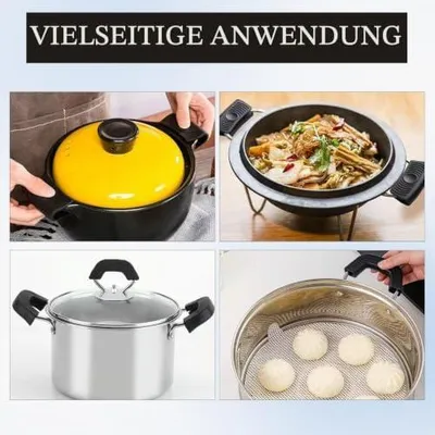 Produktbild von Silikon Topflappen, 3 Paar Silikongriffe für Töpfe