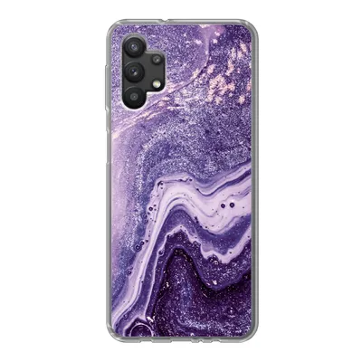Produktbild von MuchoWow® Handyhülle Schutzhülle Hülle für Samsung Galaxy A32 5G Naturstein - Glitzer - Luxus Silikon Softcase Handy Hülle - Softcase