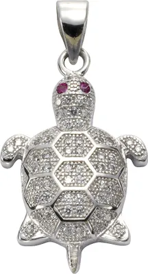 Produktbild von F Anhänger 925/- Sterling Silber 3,1cm weiß Zirkonia weiß 358240942