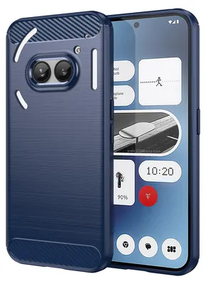 Obrázek produktu pro Pouzdro na mobil Nothing Phone 2a / Plus z TPU s karbonovou texturou, odolné proti nárazům, modré