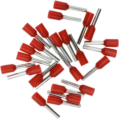 Produktbild von Aderendhülsen 1,00mm² (rot), isoliert, 25 Stück
