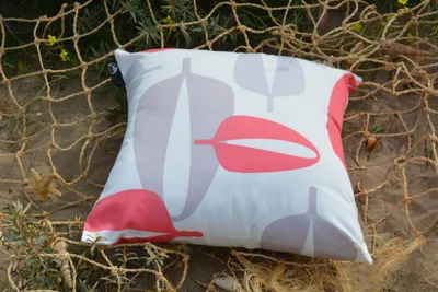 Produktbild von Kissenhülle Kissenbezug Dekokissen Sofakissen 50 x 50 cm Weiß/Grau/Rosa