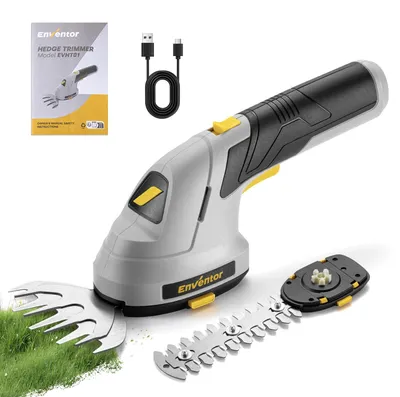 2-in-1 Akku-Heckenschere und Grasschere, 7,4 V 2000 mAh, USB-C