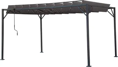 Produktbild von Bioklimatische Pergola aus Stoff "Lodge" 3 x 4 m - Anthrazit