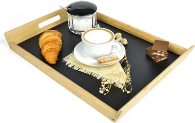 Produktbild von Serviertablett Holztablett Tablett Frühstückstablett Servierplatte Betttisch