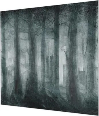 Produktbild von Wandtapete - Dekorative Tapete für Wohnzimmer - Tapetenfolie für Wanddekoration - 250x250 cm - geheimnisvoller Wald