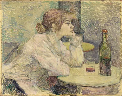 Produktbild von Legendarte - Kunstdruck auf Leinwand - Die Trinkerin (Suzanne Valadon) - Henri de Toulouse Lautrec - Wanddeko, Canvas cm. 50x60