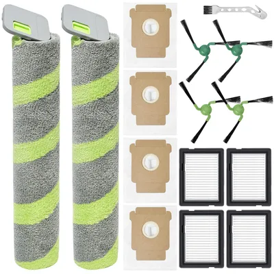Ersatzteil-Set für Roomba Max 700 Serie, 2 Rollen, 4 Filter, 4 Beutel