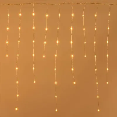 Produktbild von MHB LED-Eisregenkette 'Professional' 252 flg. bernsteinfarben 55148
