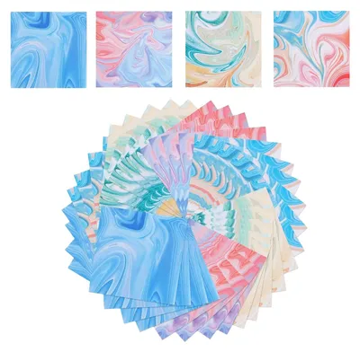 Produktbild von Origami-Papier - 400 Blatt mit Farbverlauf - für DIY-Bastelprojekte - 9,5 x 9,5 cm