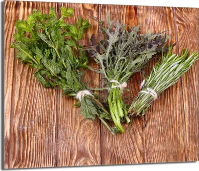 Produktbild von Herdabdeckplatte 60x52 Glaskeramikkochfeld Abdeckung Spritzschutz Glasplatte Deko Schneidebrett, Gewürze Holz
