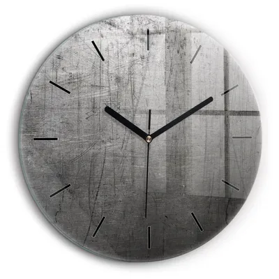 Produktbild von Wallfluent Große Wanduhr – Stilles Quarzuhrwerk - Uhr Dekoration Wohnzimmer Schlafzimmer Küche - Zifferblatt mit Striche - schwarze Zeiger - 60 cm - Metallwand