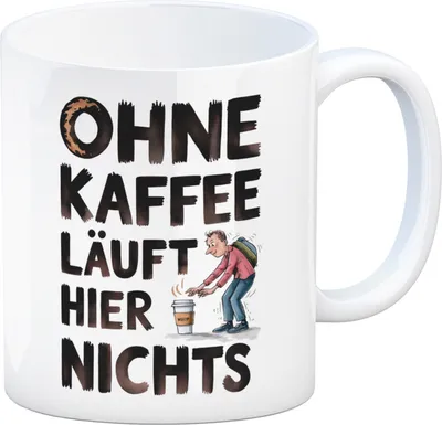 Produktbild von Ohne Kaffee läuft hier nichts Kaffeebecher
