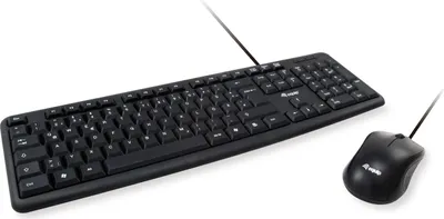 Produktbild von Equip Kabelgebundene Kombi Keyboard+Mouse. schwarz. italieni
