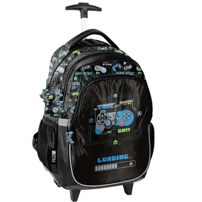 Produktbild von Joystick Schultrolley Schulranzen auf Rollen GAME TROLLEY RANZEN RUCKSACk fur Jungen Schulrucksack auf Rollen