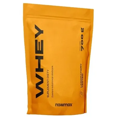 Produktbild von nowmax® Whey Protein 700 g Erdbeere – Proteinpulver mit Molken-, Weizen- & Erbsenprotein