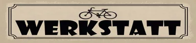 Produktbild von vianmo Blechschild 10x46 cm Fahrrad Werkstatt