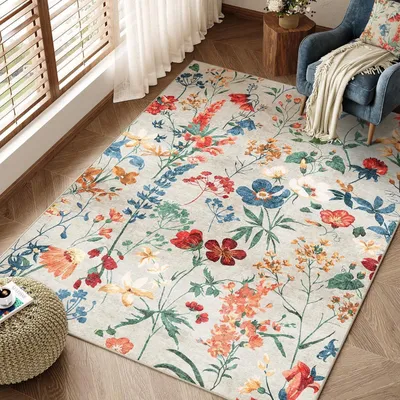Immagine prodotto di Tappeto per soggiorno, 120x170 cm, beige, lavabile, rettangolare, in poliestere