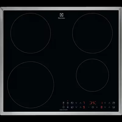 AEG Autarkes Kochfeld / Induktion / Hob²Hood / 60 cm / Edelstahlrahmen / Aufliegend LIT60433M Frontansicht