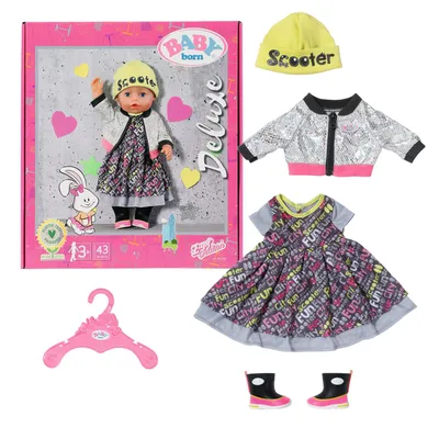 Produktbild von BABY born City Deluxe Style Puppenkleidung 43 cm mit Jacke, Mütze und Stiefeln