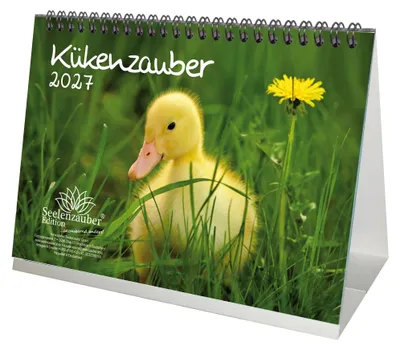Produktbild von Kükenzauber DIN A5 Tischkalender 2027 Küken - Seelenzauber