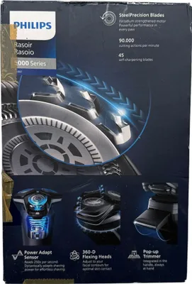 Produktbild von Philips SHAVER Series 5000 S5887/13 Elektrischer Nass- und Trockenrasierer, Rotationstrasierer, Grau, SteelPrecision blades, Tasten, LED, SH71